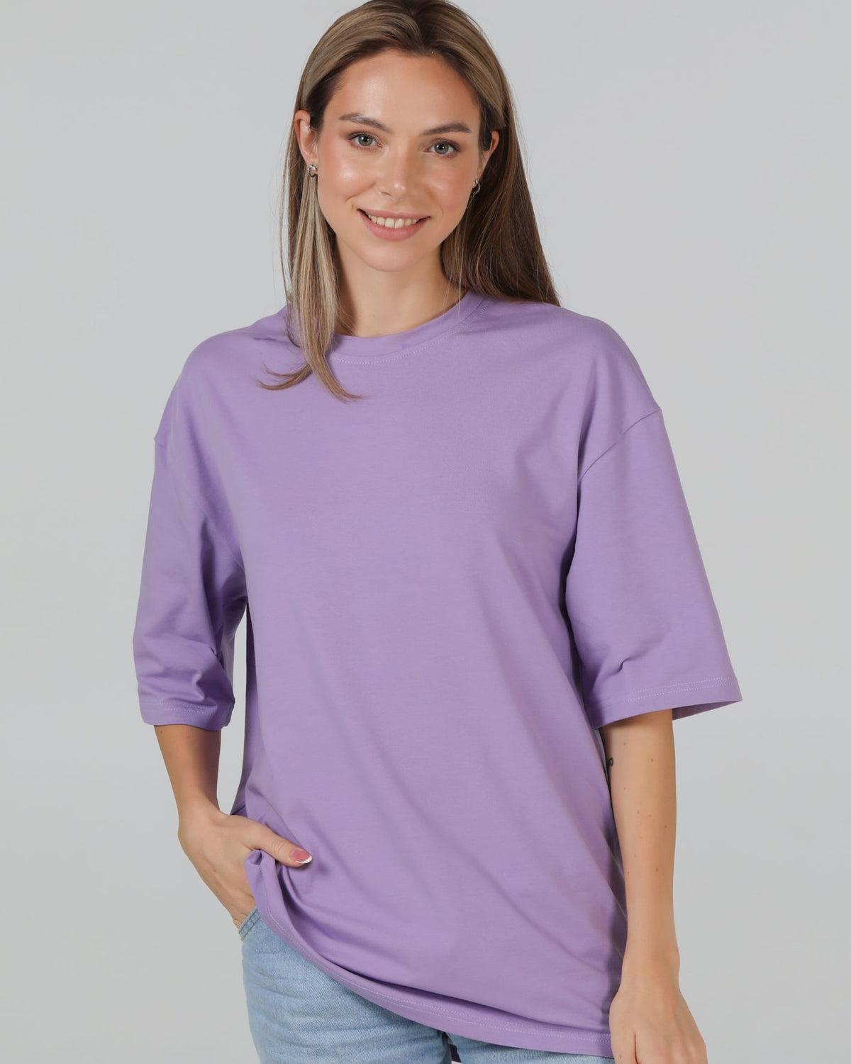 Футболка оверсайз RAY OVERSIZE жіноча лілова (U0104W-Lilac) — фото 1