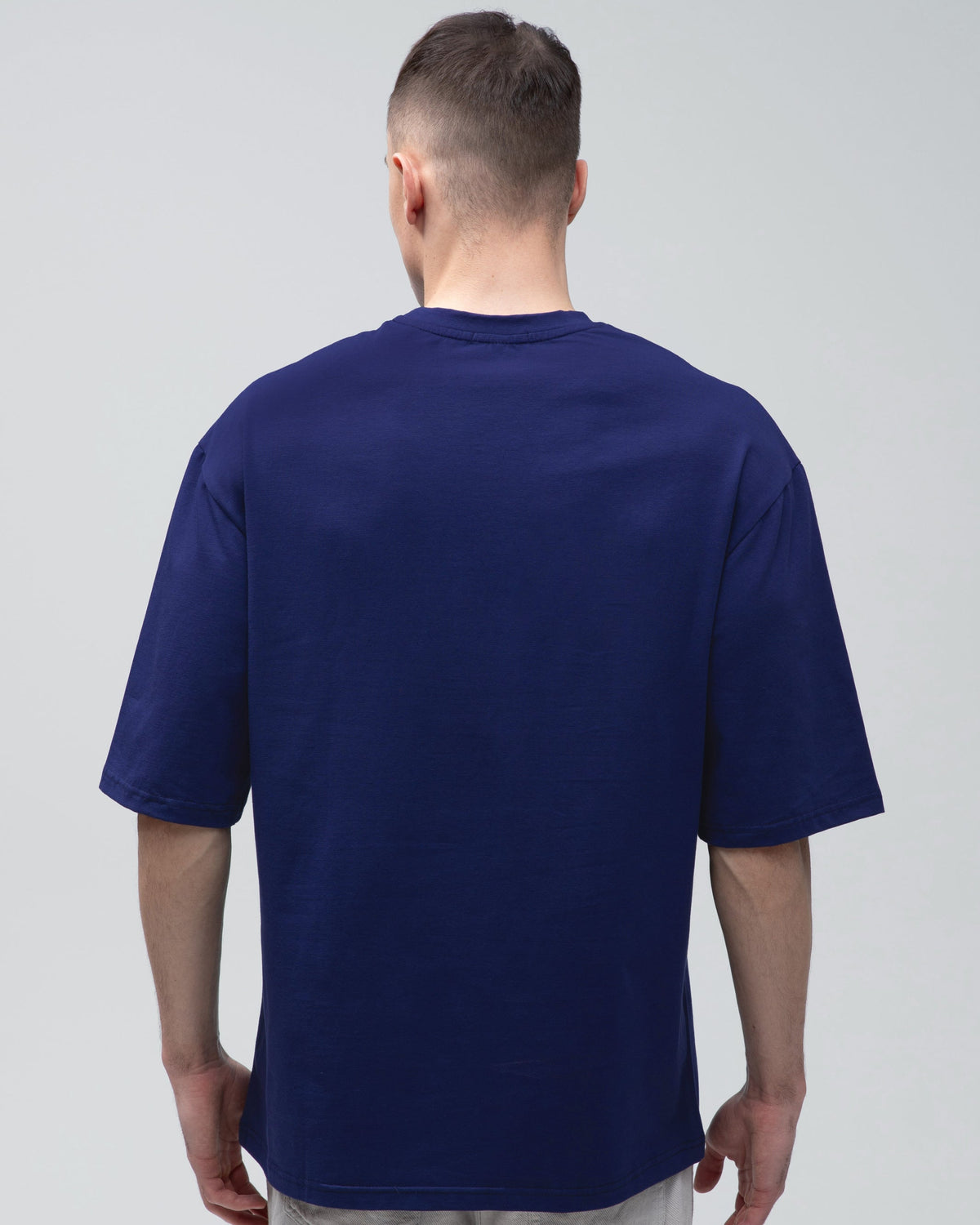 Футболка оверсайз RAY OVERSIZE чоловіча темно-синя (U0104M-Navy Blue) — фото 4