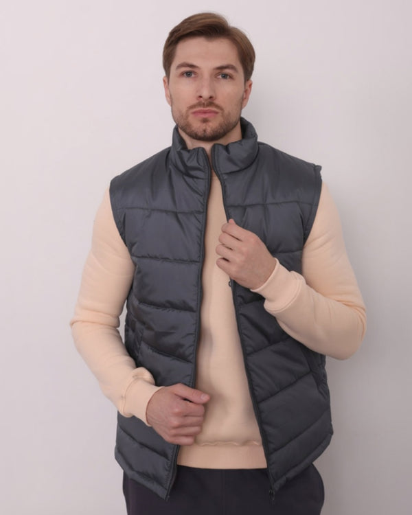 Жилет стьобаний Ray Basic чоловічий утеплений сірий (U0601M-Grey) — фото 1