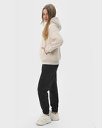 Костюм жіночий худі на блискавці та штани RAY PREMIUM LOOSE комбінований Бежевий/Чорний (U0809W-Cream-Black) — фото 2