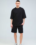 Костюм футболка оверсайз та шорти RAY BASIC чорний чоловічий (U1801M-Black) — фото 1