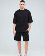 Костюм футболка оверсайз та шорти RAY BASIC чорний чоловічий (U1801M-Black) — фото 1