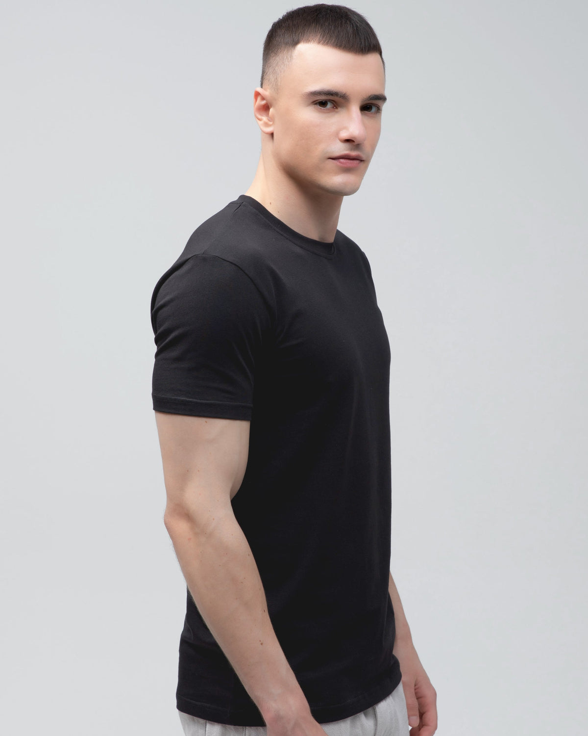 Футболка базова Ray Premium Fit чоловіча чорна (U0102-Black) — фото 3