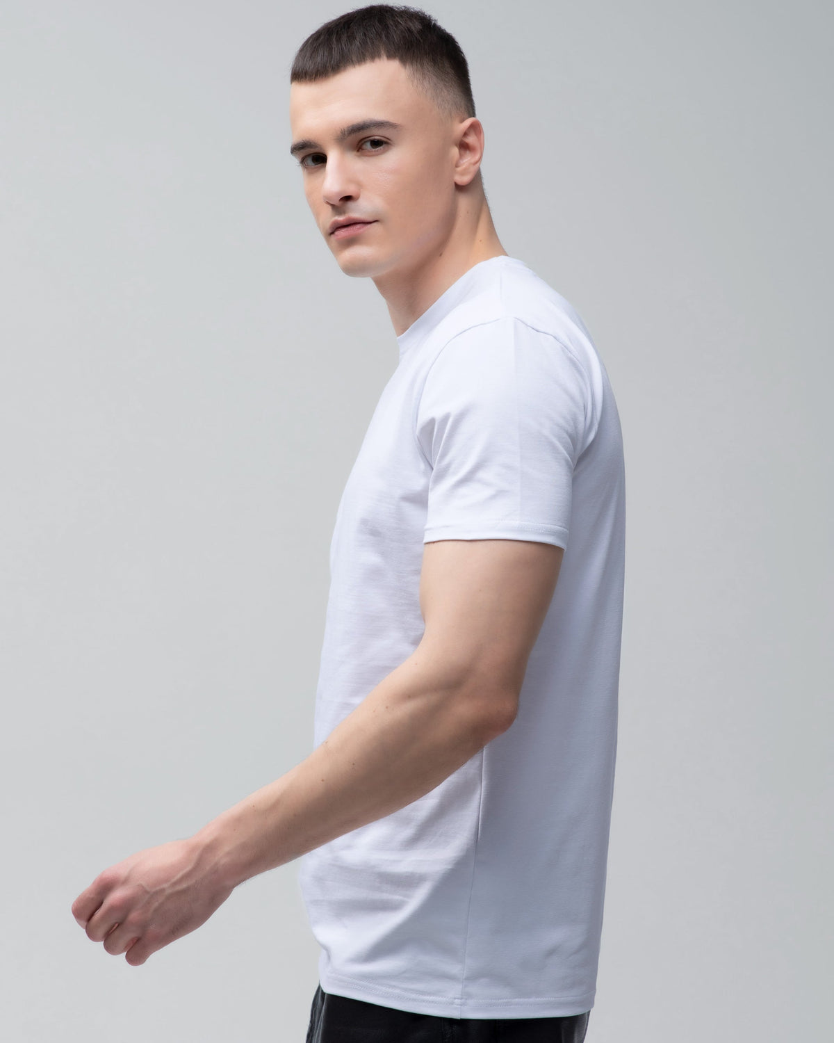Футболка базова Ray Premium Fit чоловіча біла (U0102-White) — фото 2