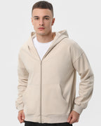 Худі на блискавці чоловіче базове RAY PREMIUM LOOSE бежеве (U0409M-Cream) — фото 1