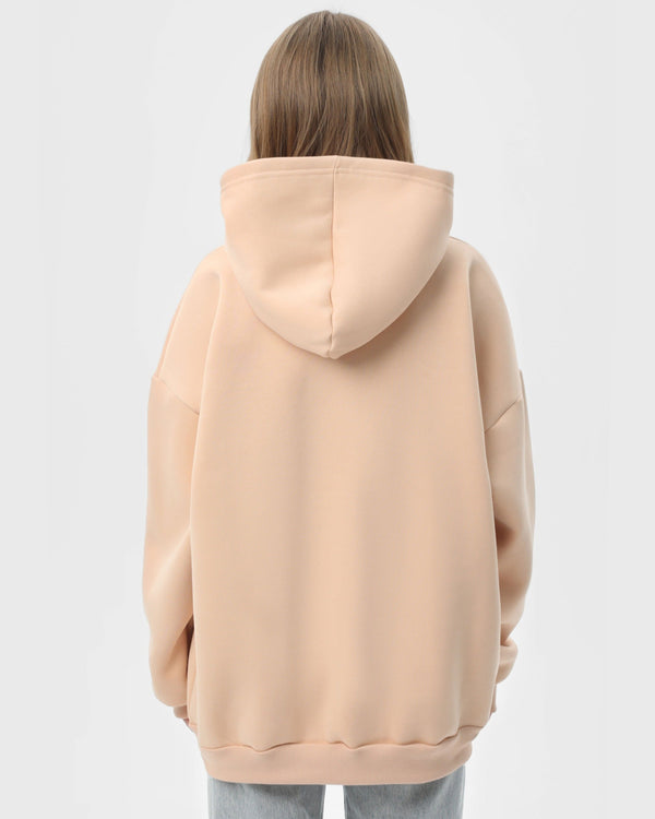 Худі оверсайз жіноче утеплене RAY OVERSIZE бежеве (U0404W-Cream) — фото 5