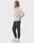 Костюм жіночий худі на блискавці та штани RAY PREMIUM LOOSE комбінований Бежевий/Темно-сірий (U0809W-Cream-Dark Grey) — фото 2
