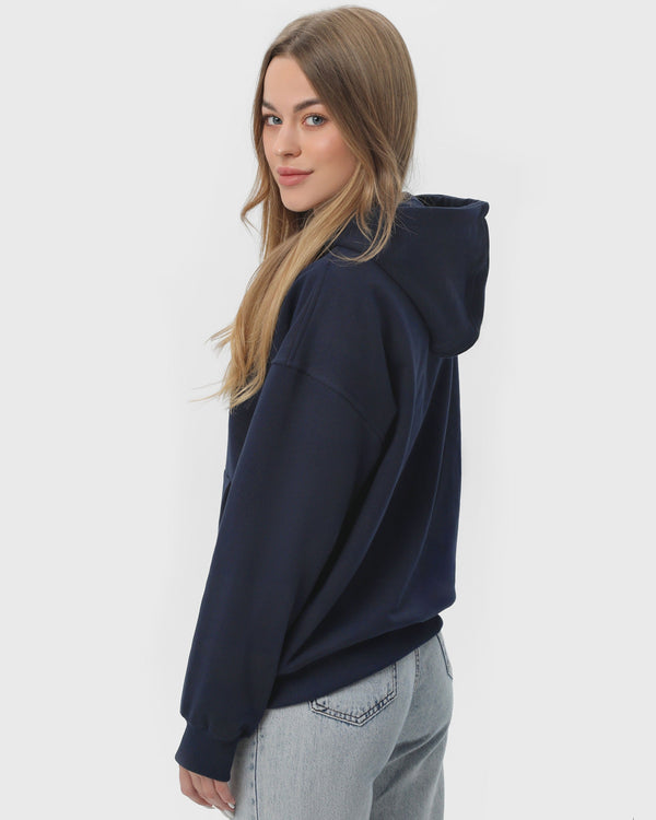 Худі на блискавці жіночече базове RAY PREMIUM LOOSE темно-синє (U0409W-Navy Blue) — фото 2