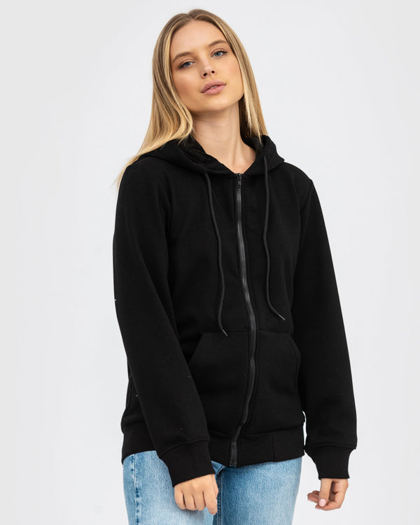 Худі на замку утеплене RAY BASIC жіноче чорне (U0405LW-Black) — фото 1
