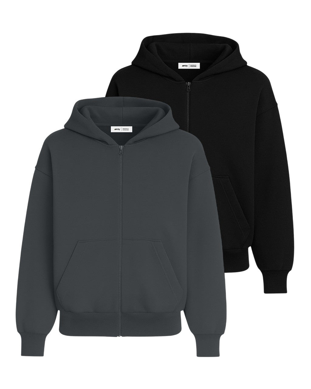 Худи на молнии RAY PREMIUM LOOSE женское