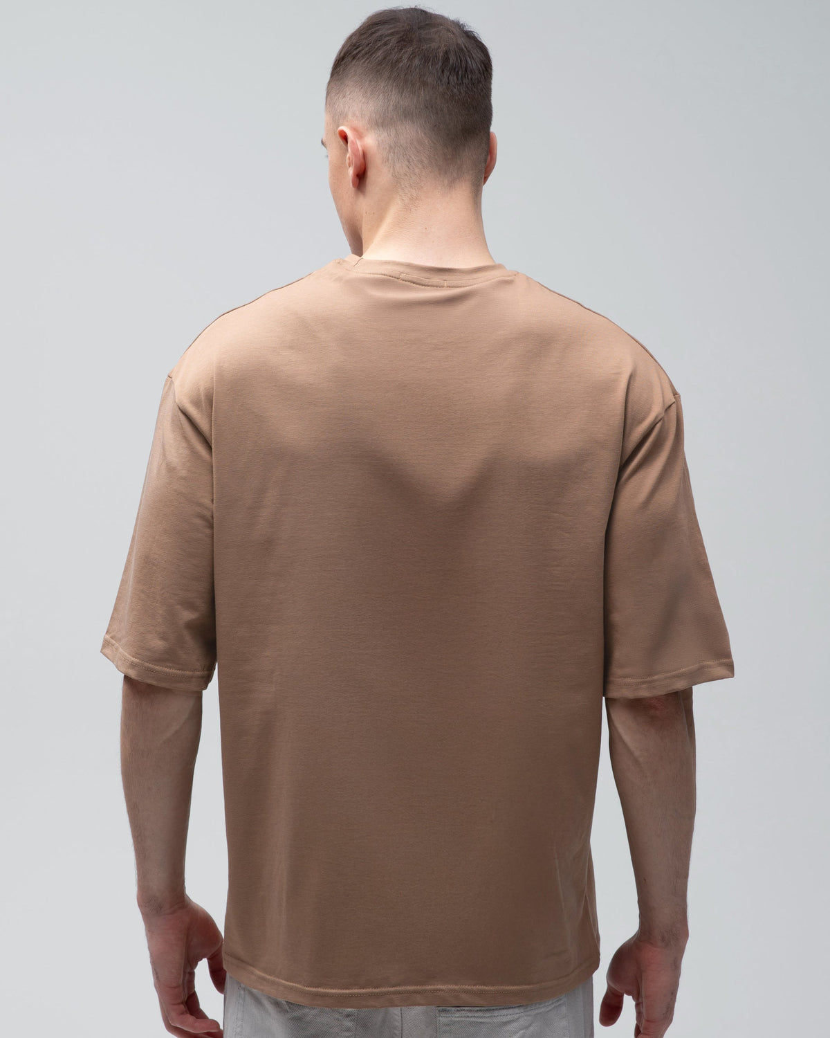 Футболка оверсайз RAY OVERSIZE чоловіча коричнева (U0104M-Brown) — фото 3