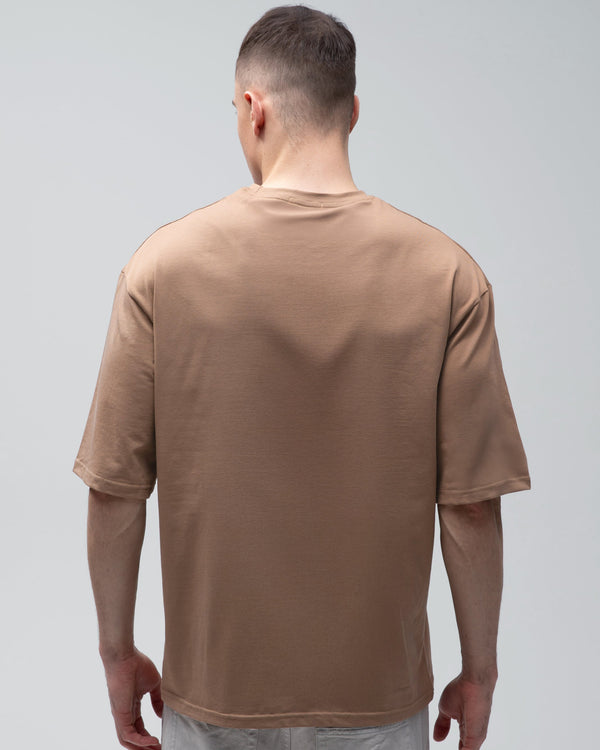Футболка оверсайз RAY OVERSIZE чоловіча коричнева (U0104M-Brown) — фото 3
