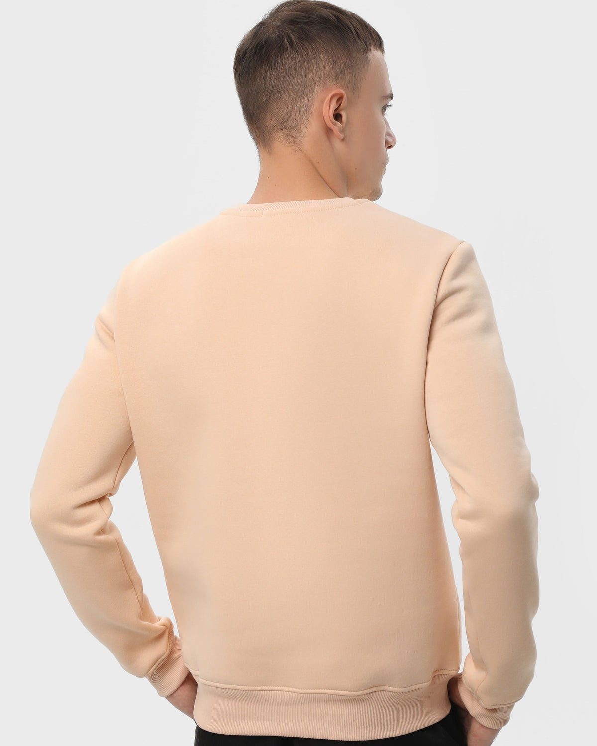 Світшот чоловічий базовий утеплений RAY BASIC бежевий (U0301M-Cream) — фото 4