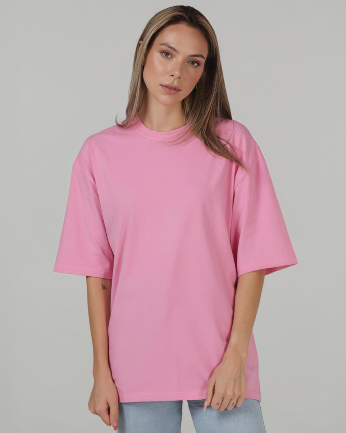Футболка оверсайз RAY OVERSIZE жіноча рожева (U0104W-Pink) — фото 1