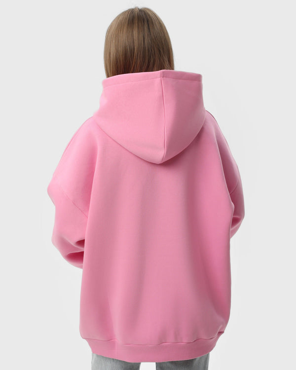 Худі оверсайз жіноче утеплене RAY OVERSIZE рожеве (U0404W-Pink) — фото 4