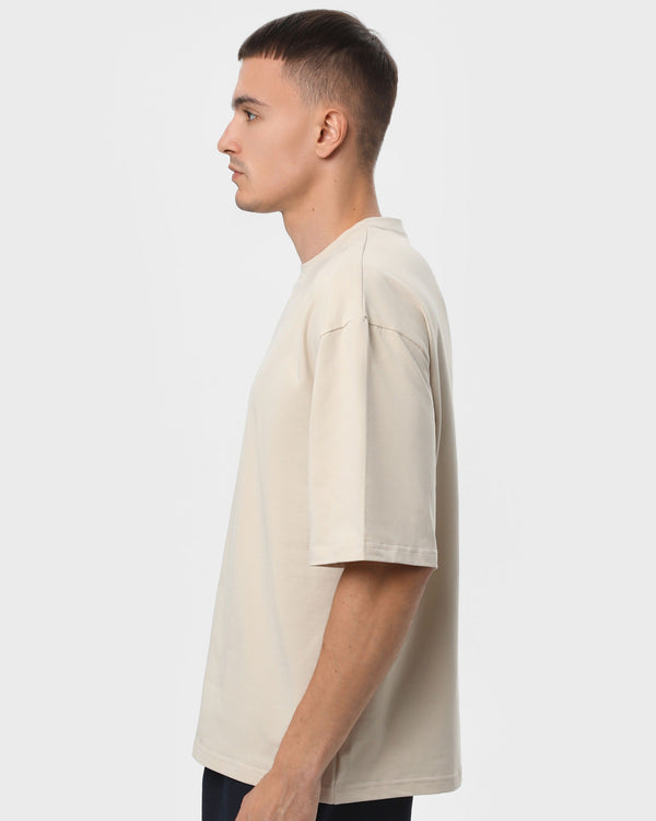 Футболка оверсайз RAY OVERSIZE чоловіча бежева (U0104M-Cream) — фото 2