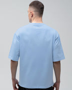 Футболка оверсайз RAY OVERSIZE чоловіча блакитна (U0104M-Sky Blue) — фото 4