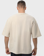 Футболка оверсайз RAY OVERSIZE чоловіча бежева (U0104M-Cream) — фото 3