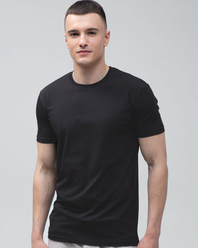 Футболка базова Ray Premium Fit чоловіча чорна (U0102-Black) — фото 1