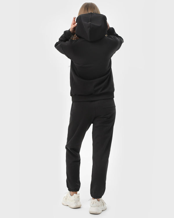 Костюм жіночий худі на блискавці та штани RAY PREMIUM LOOSE чорний (U0809W-Black) — фото 5