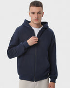 Худі на блискавці чоловіче базове RAY PREMIUM LOOSE темно-синє (U0409M-Navy Blue) — фото 1