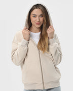 Худі на блискавці жіноче базове RAY PREMIUM LOOSE бежеве (U0409W-Cream) — фото 3