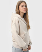 Худі на блискавці жіноче базове RAY PREMIUM LOOSE бежеве (U0409W-Cream) — фото 2
