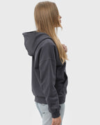 Худі на блискавці жіночече базове RAY PREMIUM LOOSE темно-сіре (U0409W-Dark Grey) — фото 2