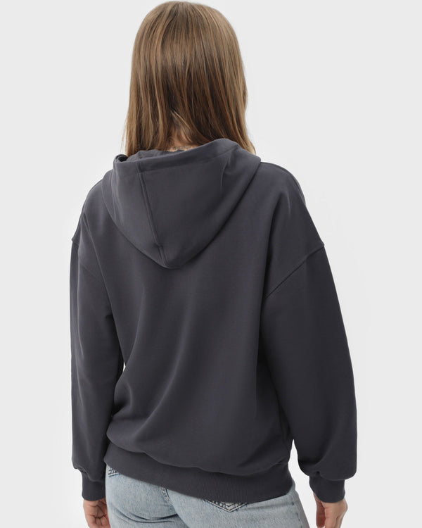 Худі на блискавці жіночече базове RAY PREMIUM LOOSE темно-сіре (U0409W-Dark Grey) — фото 4