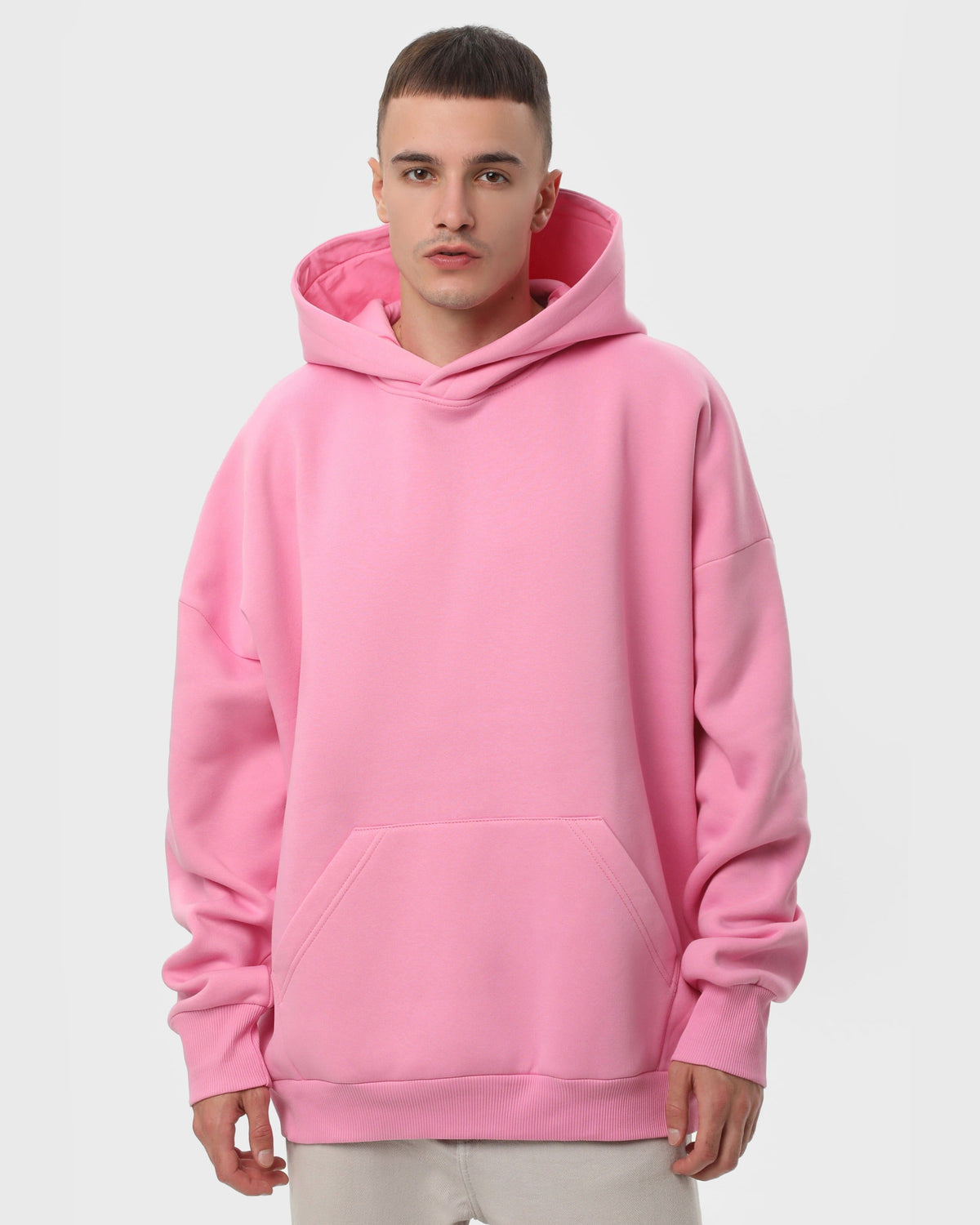 Худі оверсайз чоловіче утеплене RAY OVERSIZE рожеве (U0404M-Pink) — фото 1