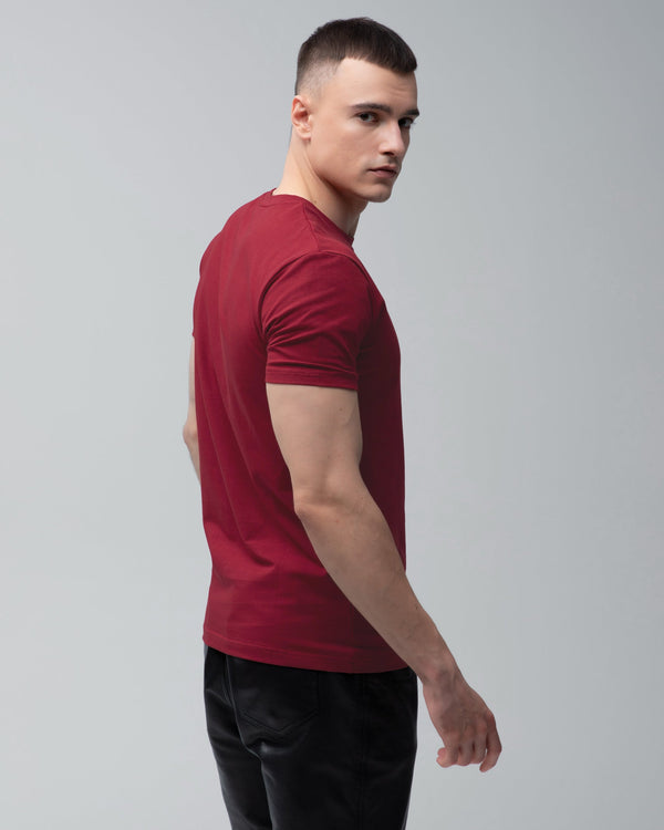 Футболка базова Ray Premium Fit чоловіча бордова (U0102-Burgundy) — фото 3