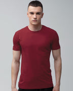 Футболка базова Ray Premium Fit чоловіча бордова (U0102-Burgundy) — фото 1