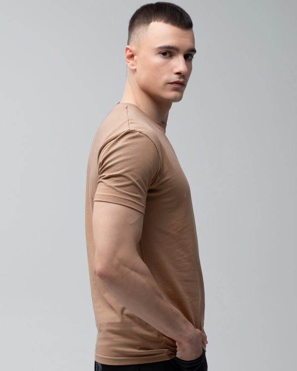 Футболка базова Ray Premium Fit чоловіча коричнева (U0102-Brown) — фото 3