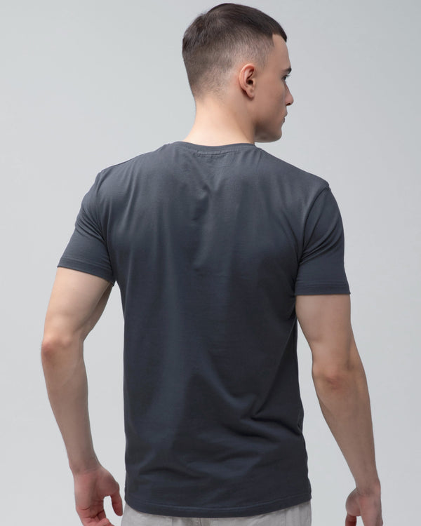 Футболка базова Ray Premium Fit чоловіча темно-сіра (U0102-Dark Grey) — фото 4