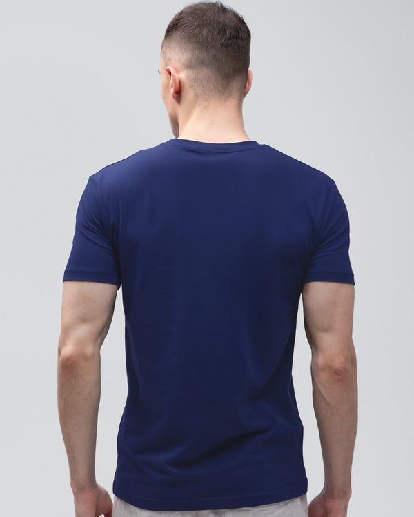 Футболка базова Ray Premium Fit чоловіча темно-синя (U0102-Navy Blue) — фото 4