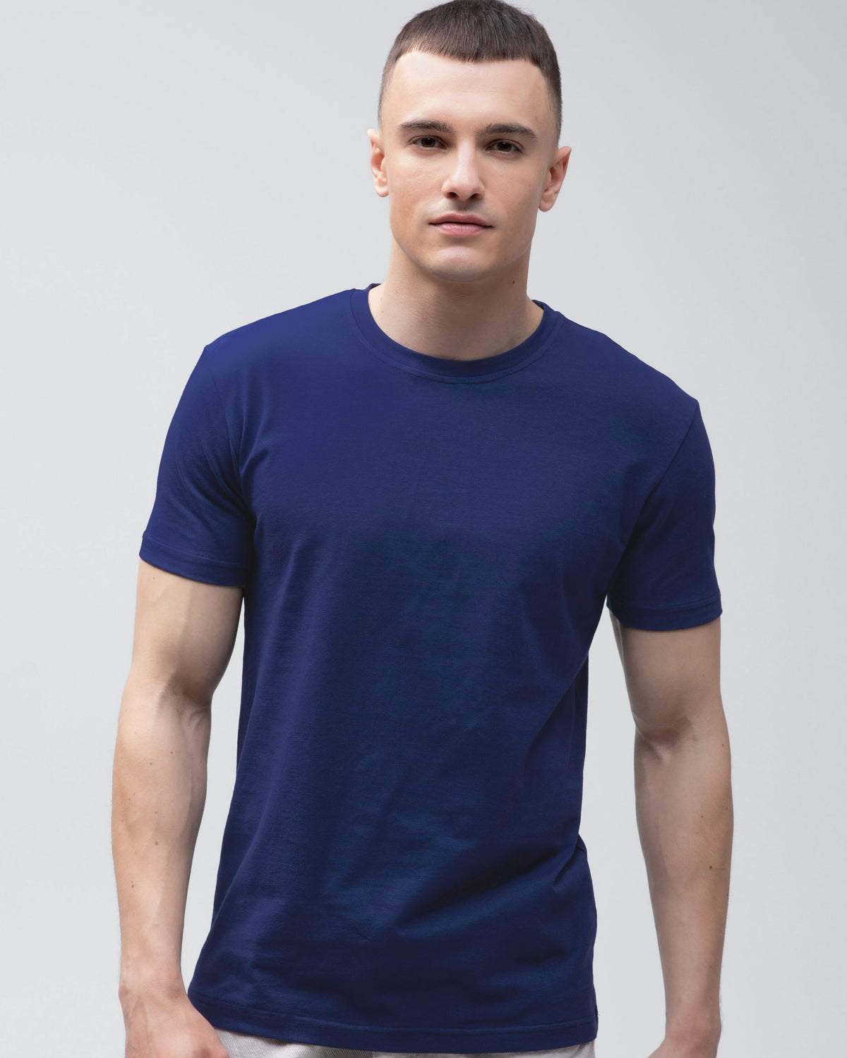 Футболка базова Ray Premium Fit чоловіча темно-синя (U0102-Navy Blue) — фото 1
