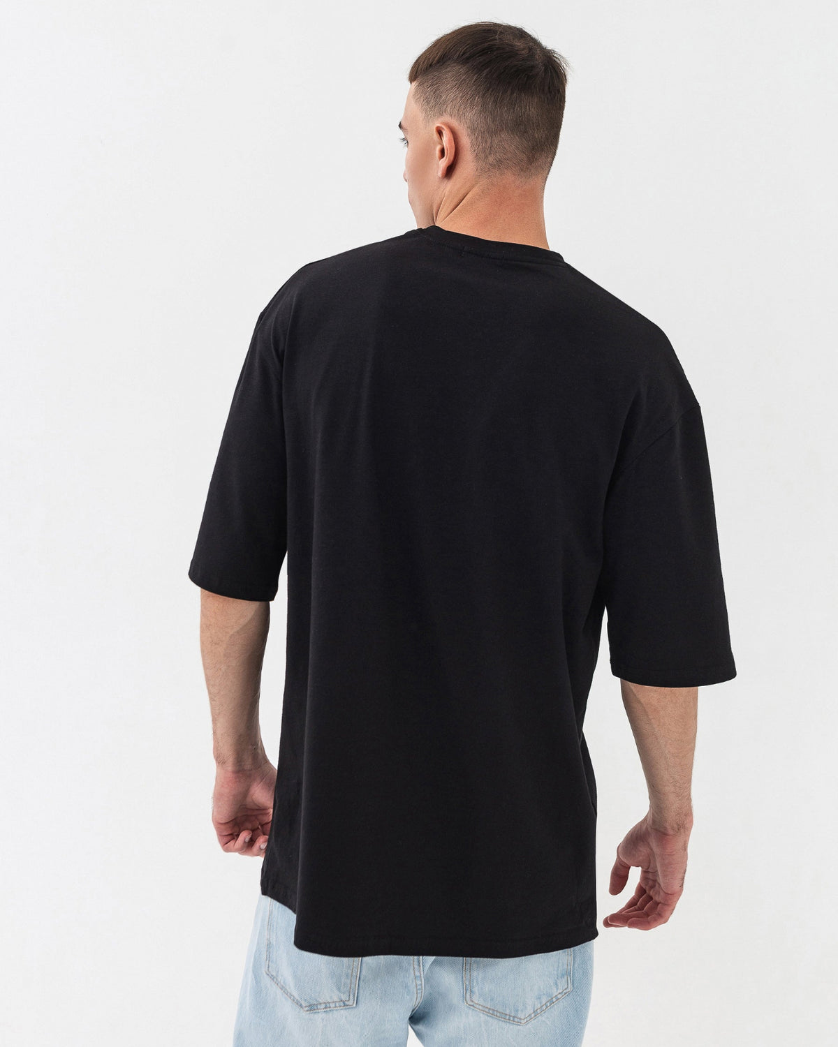 Футболка оверсайз RAY OVERSIZE чоловіча чорна (U0104M-Black) — фото 3