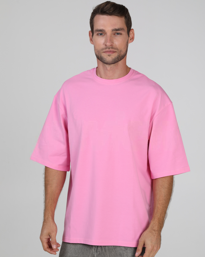 Футболка оверсайз RAY OVERSIZE чоловіча рожева (U0104M-Pink) — фото 1