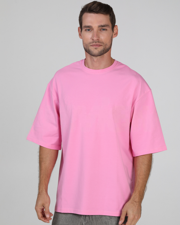 Футболка оверсайз RAY OVERSIZE чоловіча рожева (U0104M-Pink) — фото 1