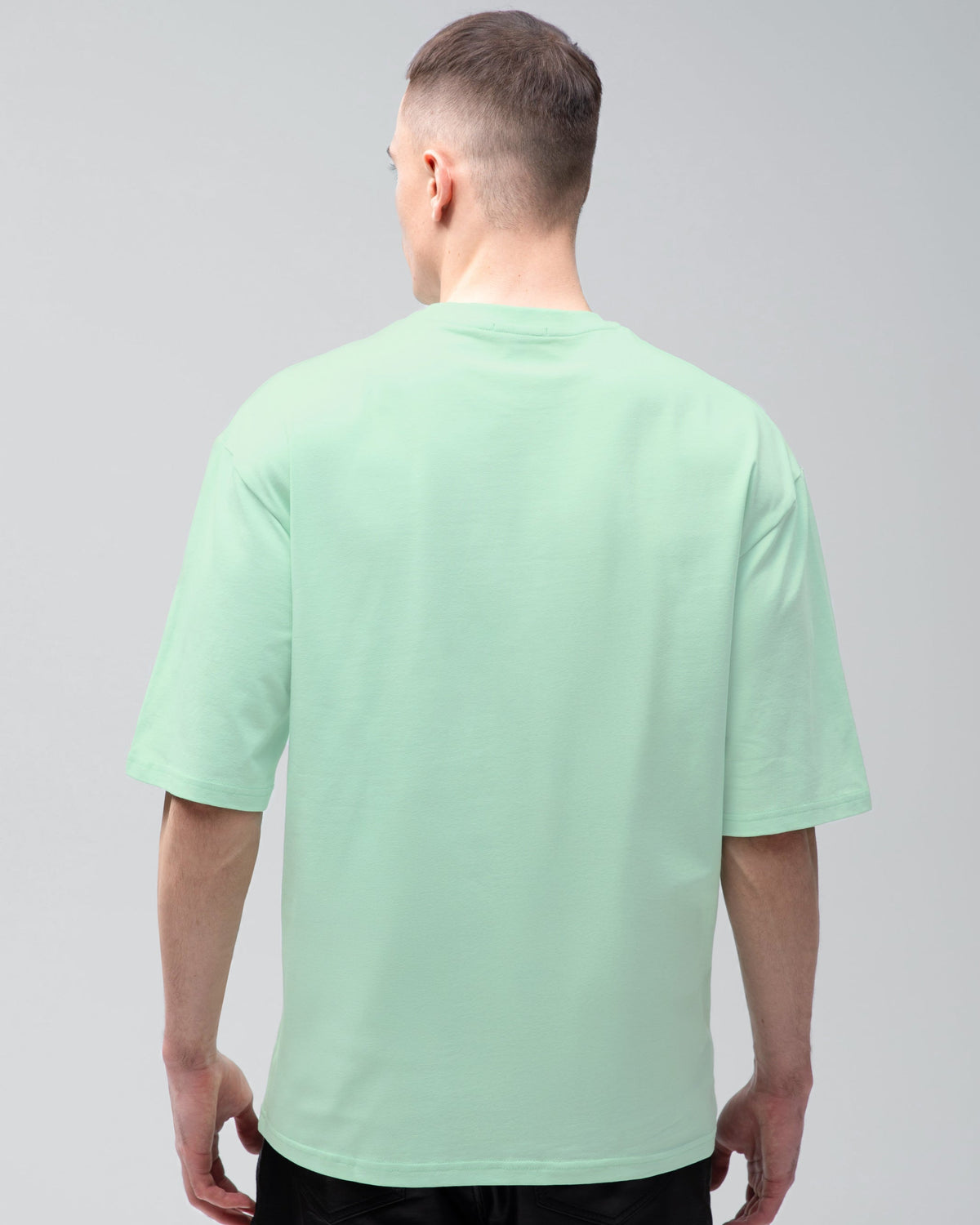 Футболка оверсайз RAY OVERSIZE чоловіча світло-зелена (U0104M-Light green) — фото 4
