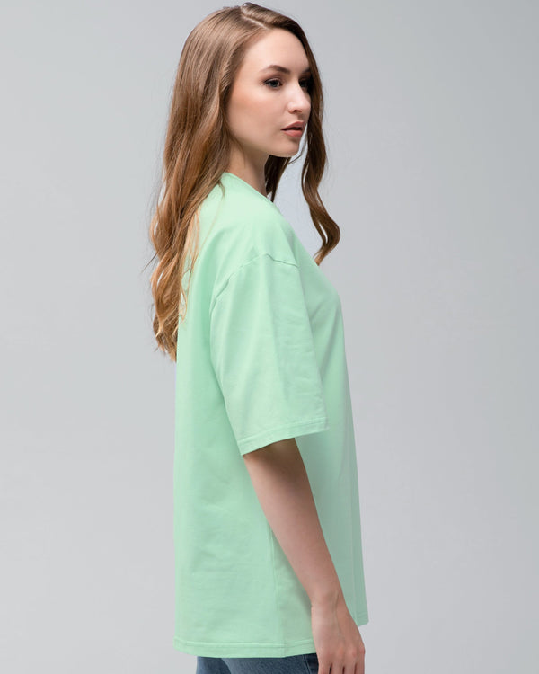 Футболка оверсайз RAY OVERSIZE світло-зелена жіноча (U0104W-Light green) — фото 2