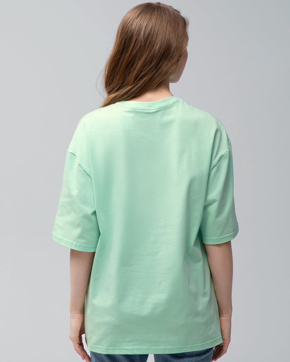 Футболка оверсайз RAY OVERSIZE світло-зелена жіноча (U0104W-Light green) — фото 4