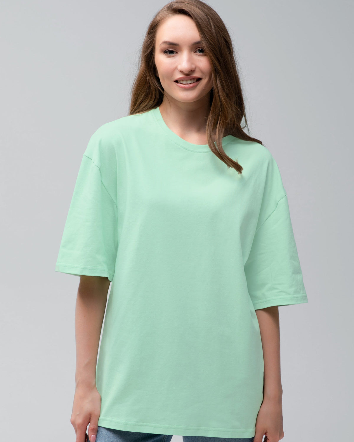 Футболка оверсайз RAY OVERSIZE світло-зелена жіноча (U0104W-Light green) — фото 1