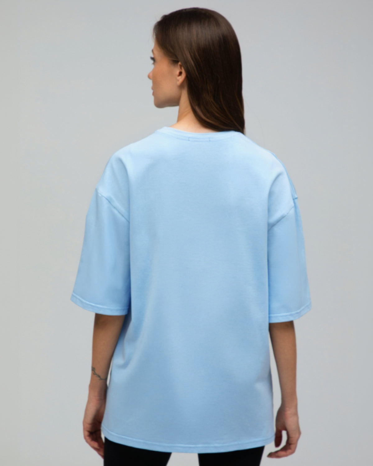 Футболка оверсайз RAY OVERSIZE жіноча блакитна (U0104W-Sky Blue) — фото 4