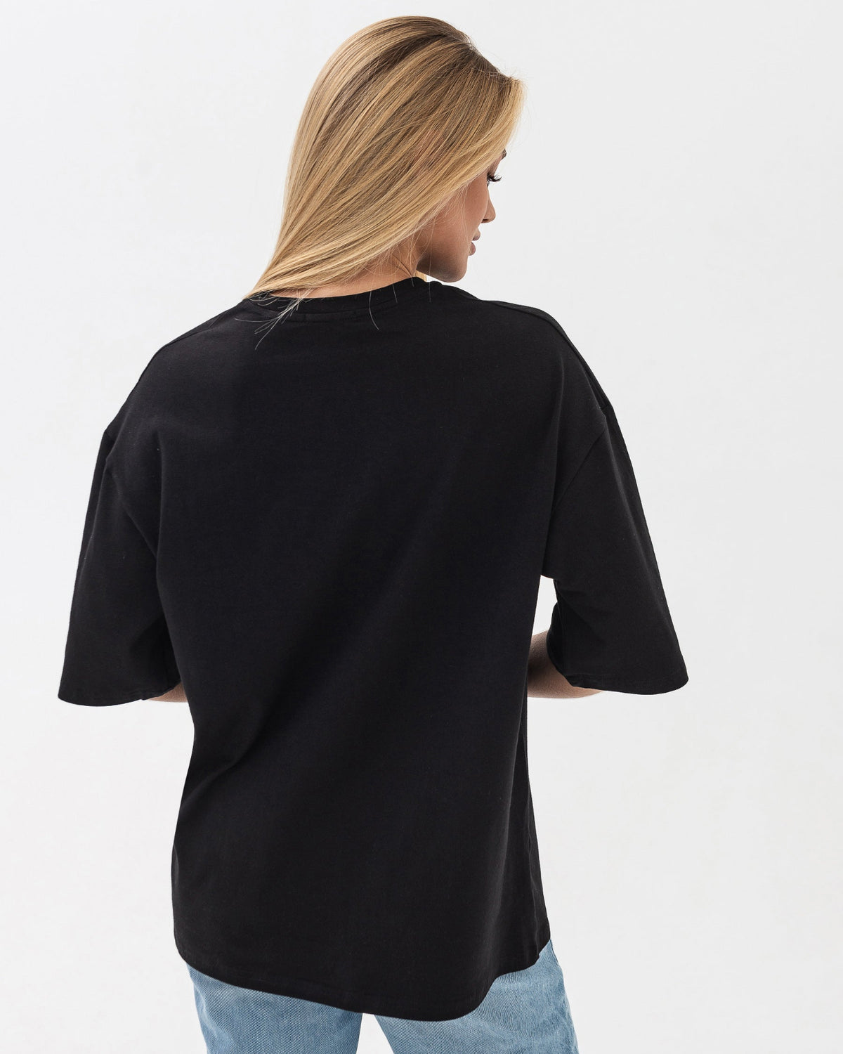 Футболка оверсайз RAY OVERSIZE жіноча чорна (U0104W-Black) — фото 4