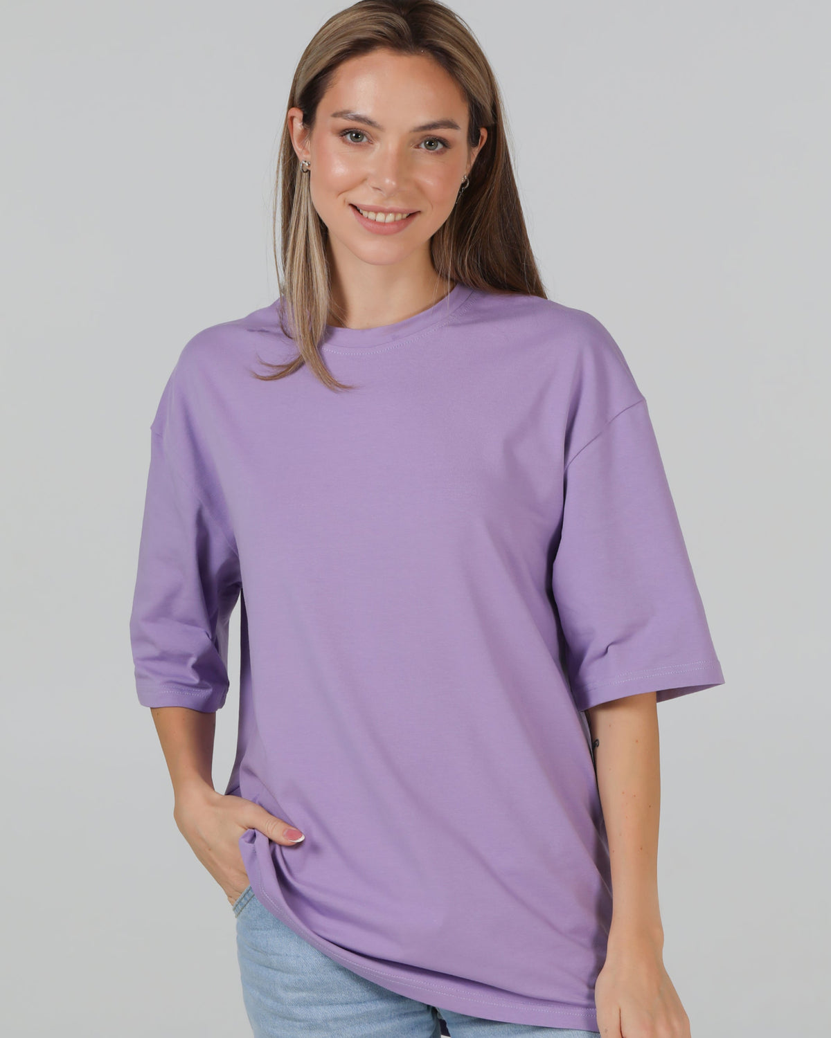 Футболка оверсайз RAY OVERSIZE жіноча лілова (U0104W-Lilac) — фото 1