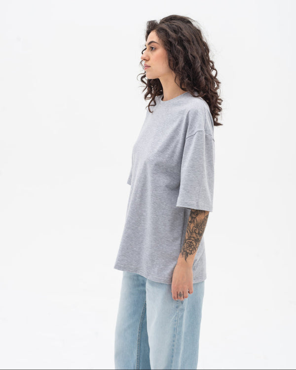 Футболка оверсайз RAY OVERSIZE жіноча сірий меланж (U0104W-Grey Heather) — фото 2