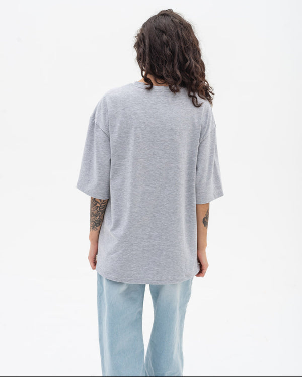 Футболка оверсайз RAY OVERSIZE жіноча сірий меланж (U0104W-Grey Heather) — фото 3