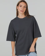 Футболка оверсайз RAY OVERSIZE жіноча темно-сіра (U0104W-Dark Grey) — фото 1