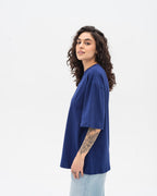 Футболка оверсайз RAY OVERSIZE жіноча темно-синя (U0104W-Navy Blue) — фото 3